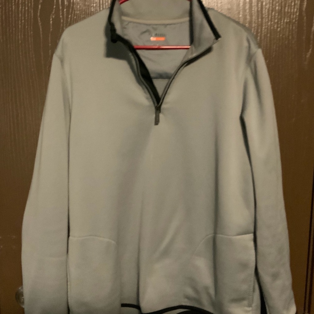 Men's Light Gray Quarter-Zip Sweater